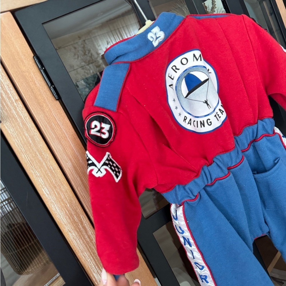 Vintage Race Car Driver nascar coverall jumpsuit baby boy route 66 patches 23 - Picture 10 of 11